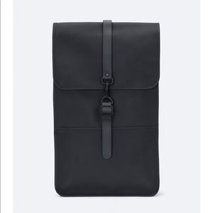 Rains Water Resistant Backpack Black